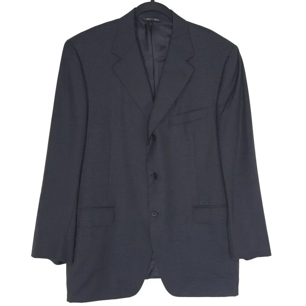 CANALI Men's Wool Blazer EU‎ 56R US 46R Navy Sport Coat Italy Made WOOLMARK